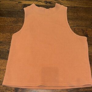 A new day Sleeveless Orange Knit Top